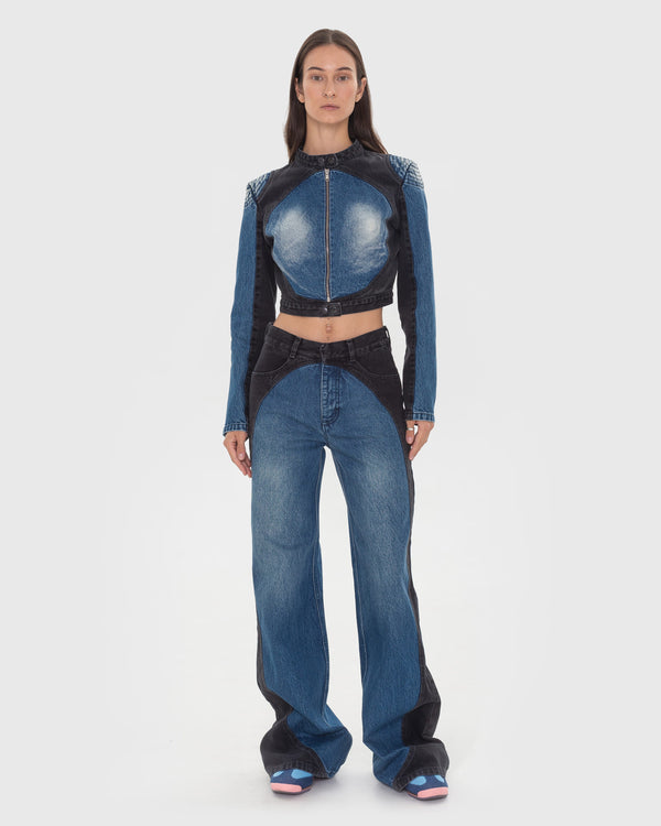 ksenia schnaider Tarot Jeans with Contrast Oval Details
