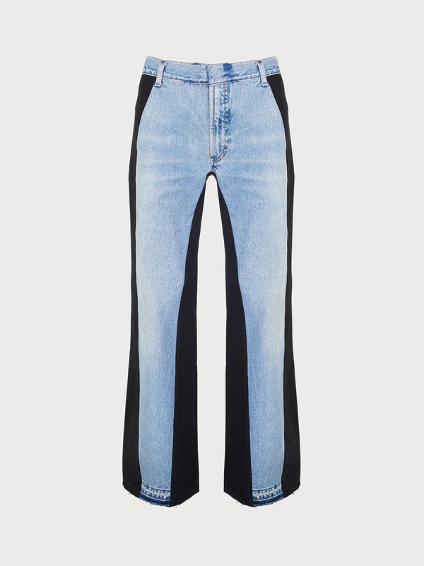 Ksenia Schnaider Wide Jeans With Wide Contrast Side Lines