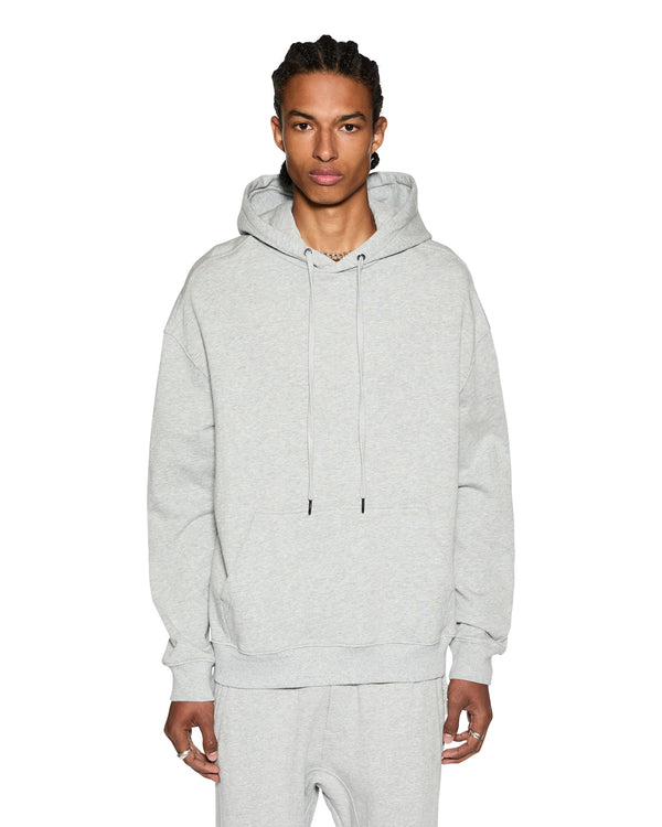 ksubi 4 x 4 biggie hoodie grey marle LIGHT GREY MARLE