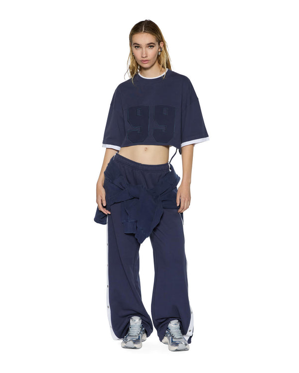 ksubi 99 boyfriend cropped ss tee ink blue DARK BLUE