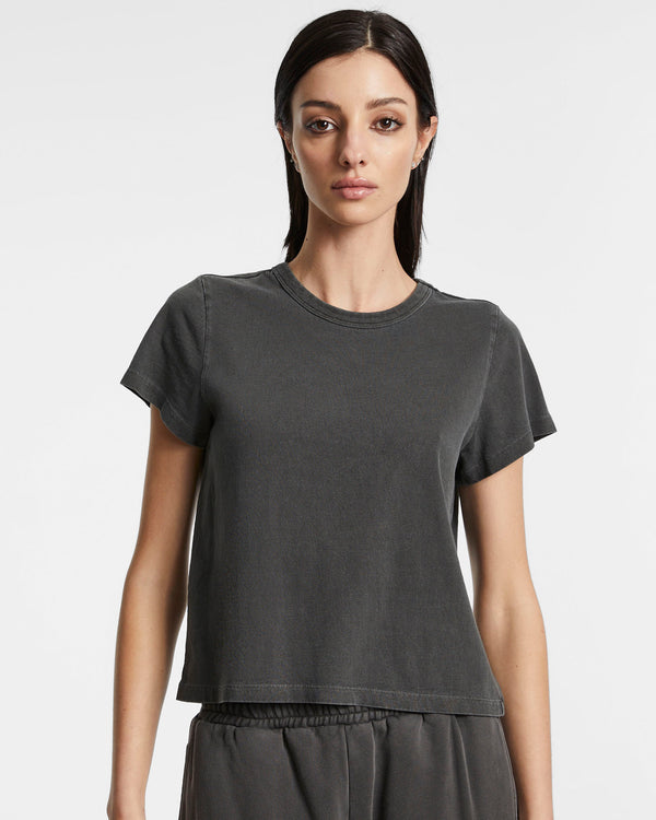 ksubi 3 x 4 mini ss tee charcoal GREY