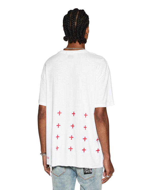 ksubi 4x4 biggie ss tee white/red White
