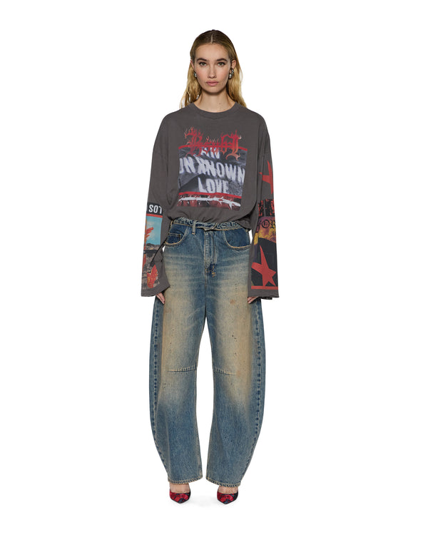 Ksubi Altar Ls Boyfriend Tee Charcoal CHARCOAL