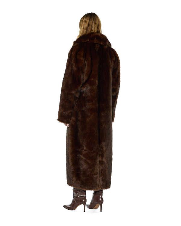 Ksubi Alton Faux Fur Jacket Tawny BROWN