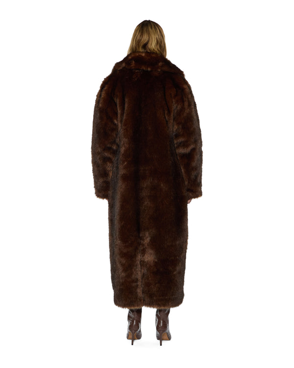 Ksubi Alton Faux Fur Jacket Tawny BROWN