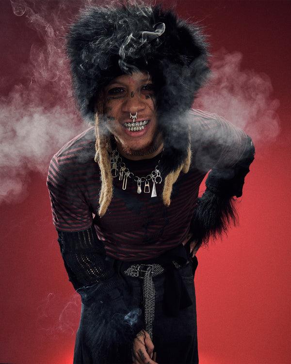 Ksubi Angel Sioux Ss Tee Red Stripe Red