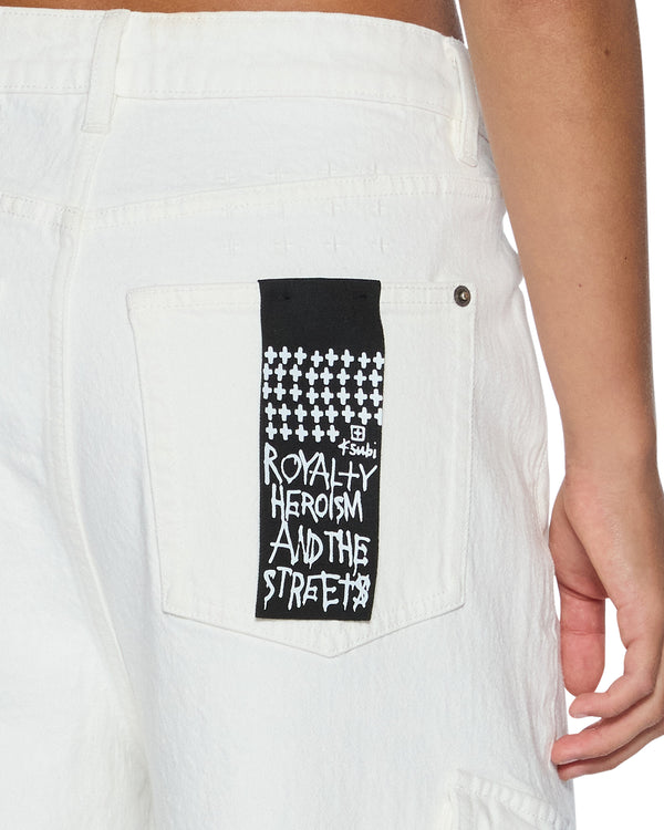 Ksubi Baggy Jean Cargo Ecru NATURAL