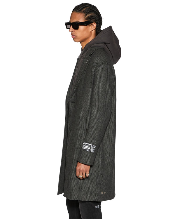 Ksubi Battery Coat Herringbone CHARCOAL