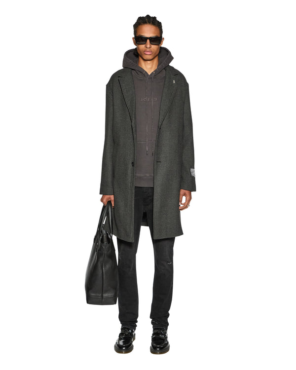 ksubi battery coat herringbone CHARCOAL