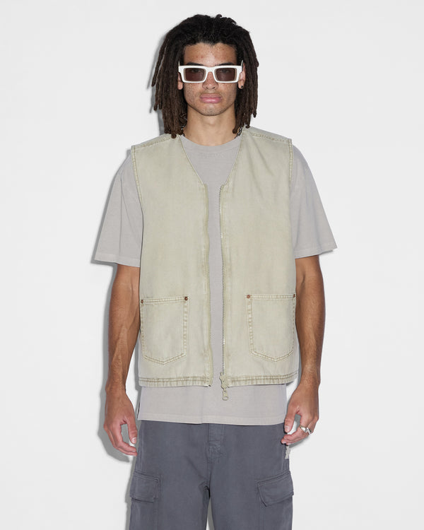 ksubi battler vest khaki Khaki