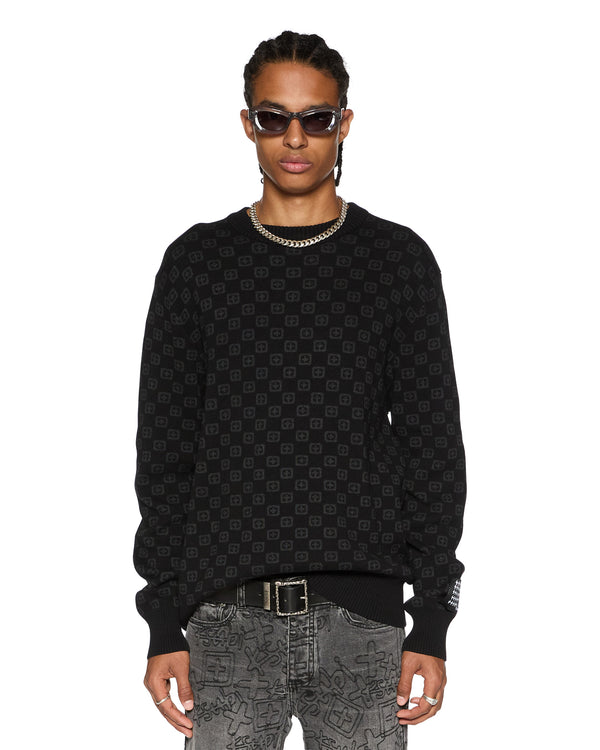 ksubi box knit crew washed black Black
