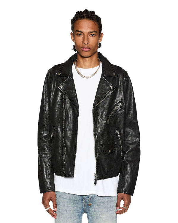 Ksubi Capitol Leather Jacket Black BLACK