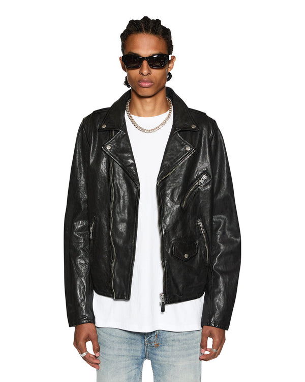 ksubi capitol leather jacket black BLACK