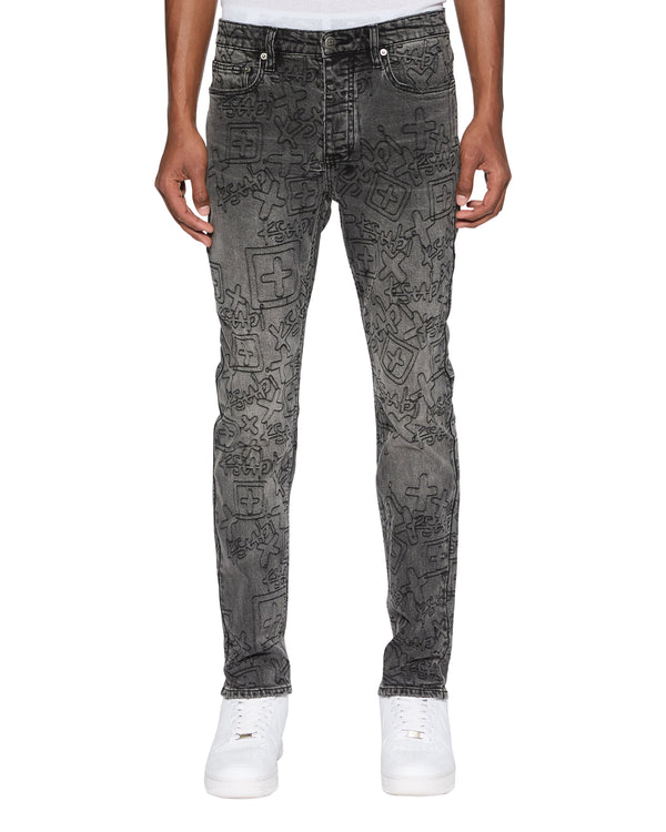 ksubi chitch stencil stitch worn grey Grey