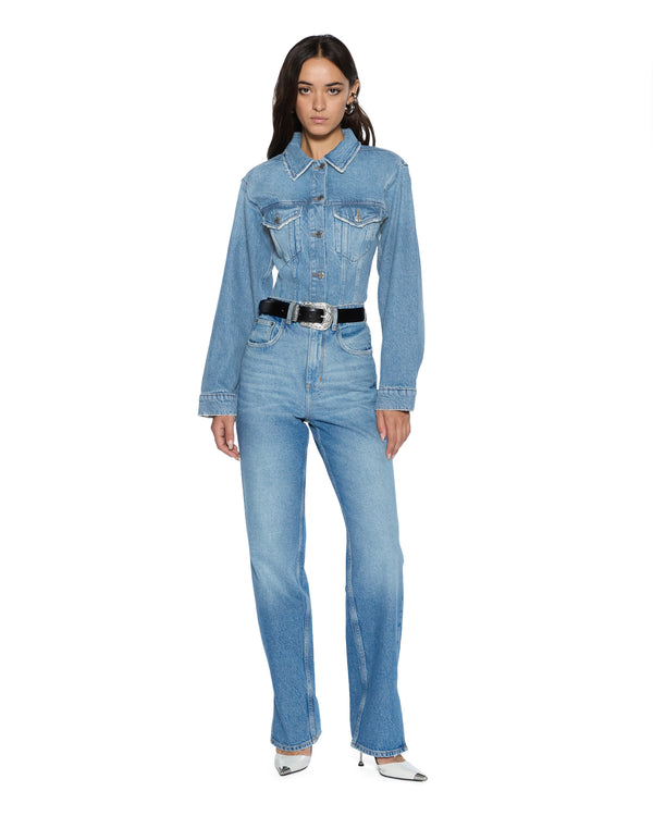 Ksubi Cinched Jacket Crop Tru Vintage DENIM