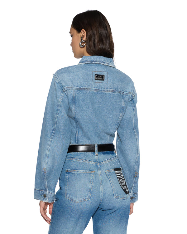 Ksubi Cinched Jacket Crop Tru Vintage DENIM