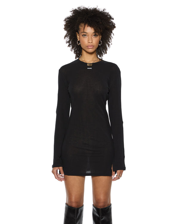 Ksubi Crawford Ls Mini Dress Black Black