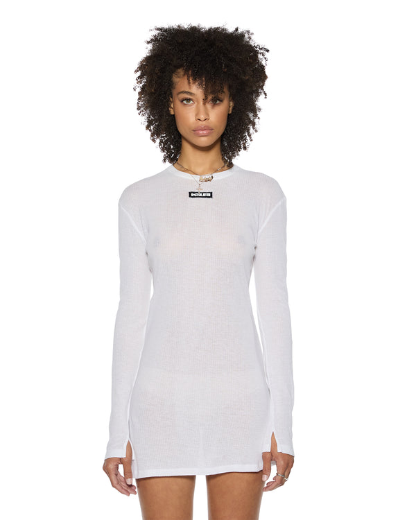 ksubi crawford ls mini dress white White