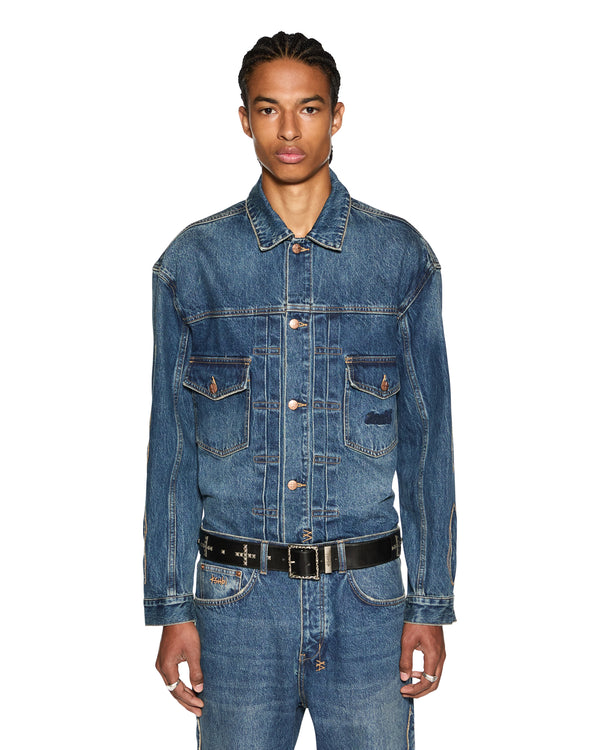 Ksubi Doubledown Oh G Jacket Antique Kraft Denim