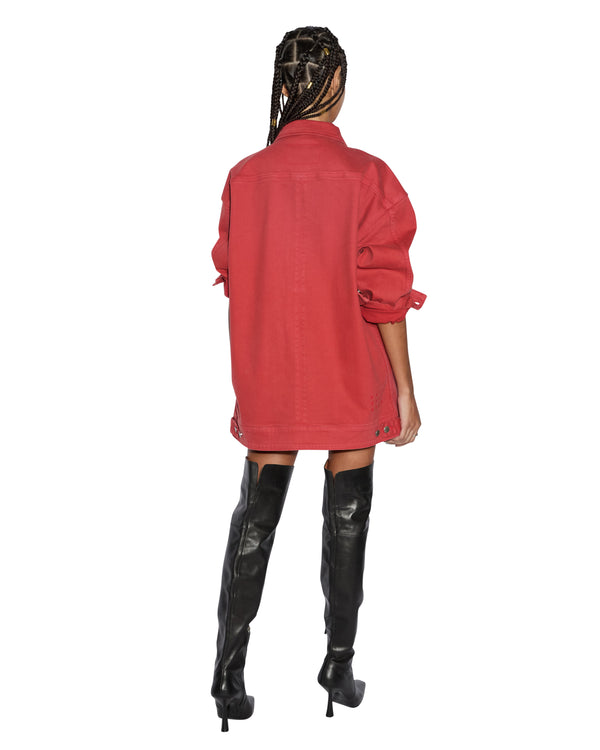 Ksubi Downtown Jacket Biker Roasted RED