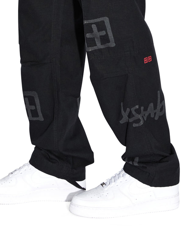 Ksubi Fugitive Cargo Pant Kash Box BLACK