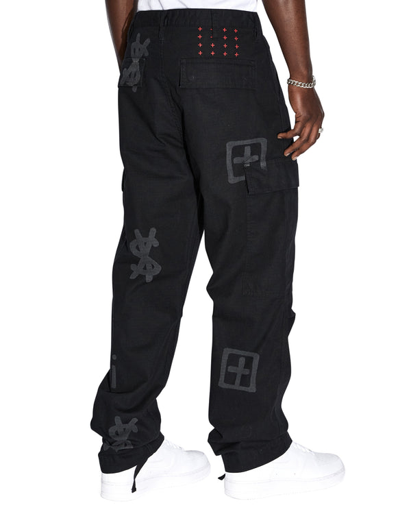 Ksubi Fugitive Cargo Pant Kash Box BLACK