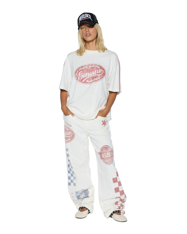 Ksubi Genuine Boyfriend Ss Tee Vintage White WHITE