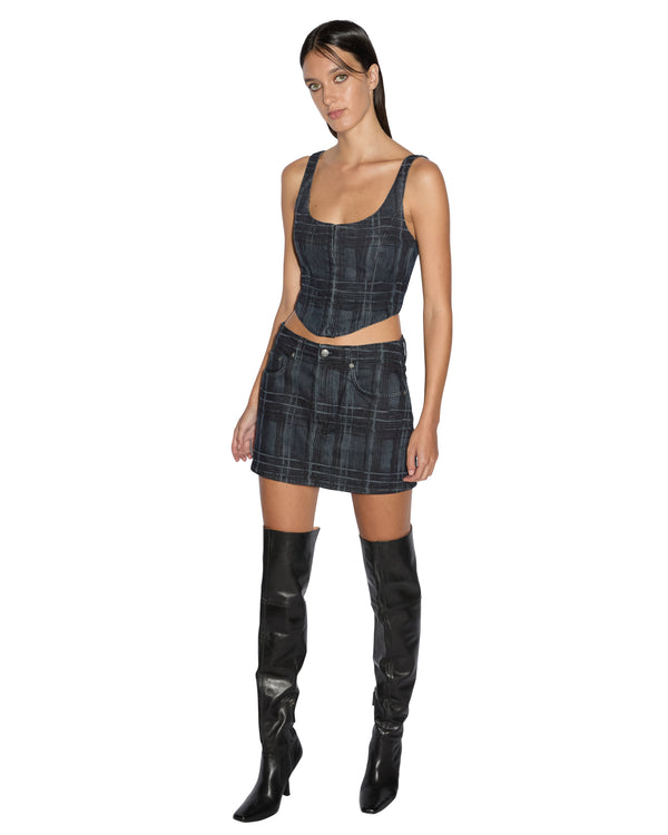 Ksubi Gigi Bustier Skool DENIM