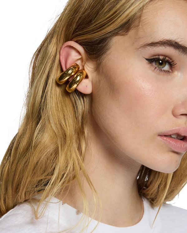 Ksubi Gold Ripple Ear Cuff