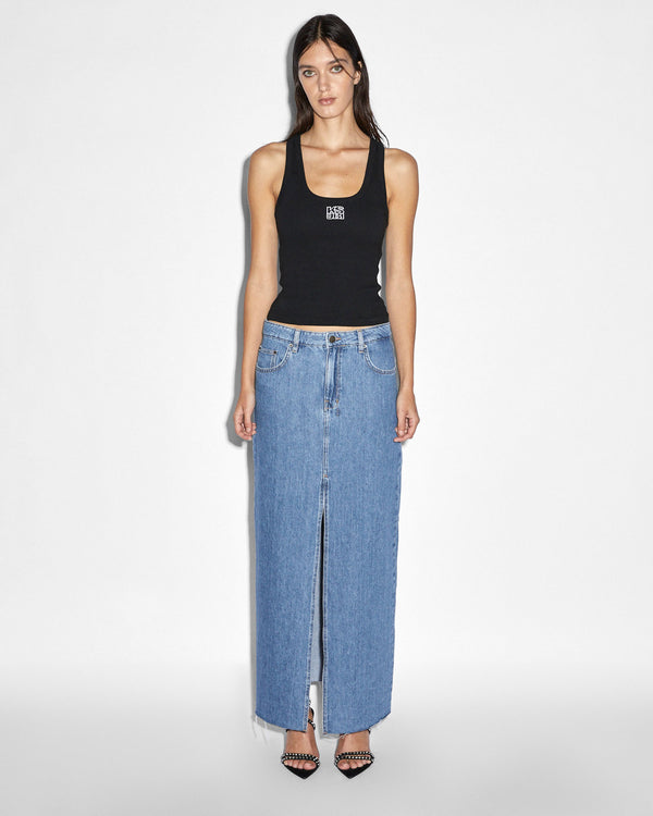 Ksubi Kara Maxi Skirt Heritage Denim