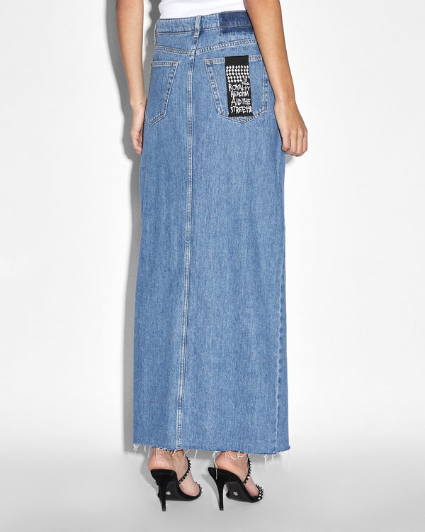 Ksubi Kara Maxi Skirt Heritage Denim