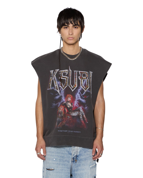 Ksubi Kingdom Slash Crew Faded Black BLACK