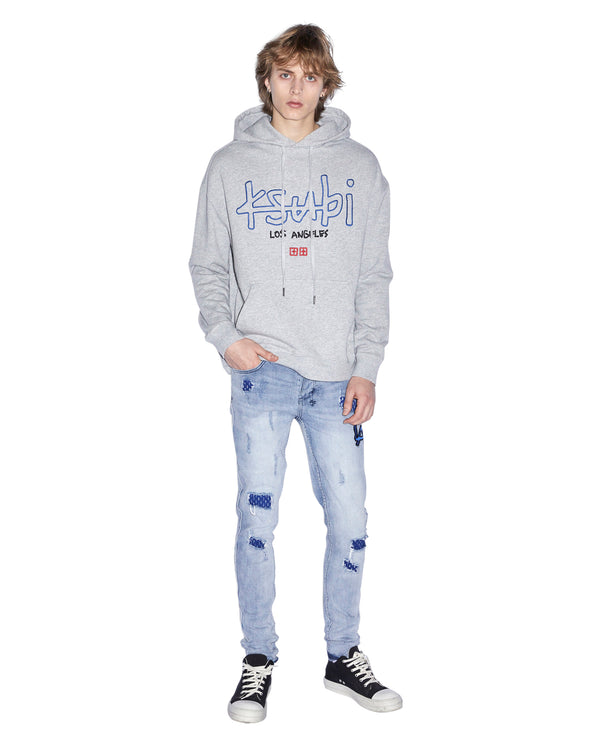 Ksubi La 4x4 Biggie Hoodie Grey Marle Grey