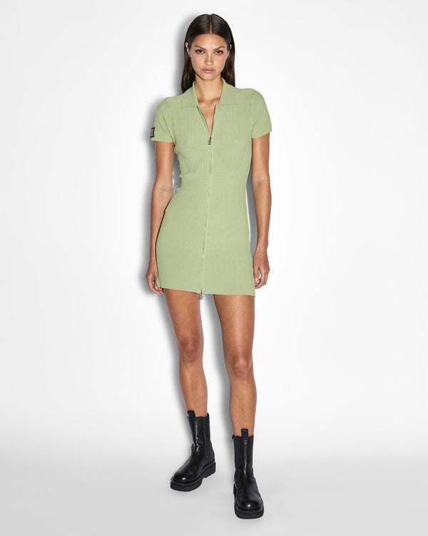 Ksubi League Polo Dress Sage GREEN