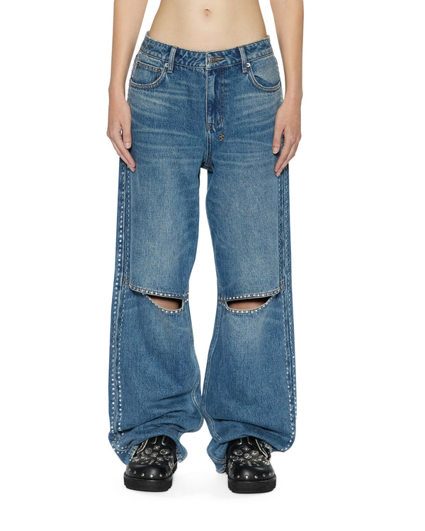 ksubi low rider texas blue studded DENIM