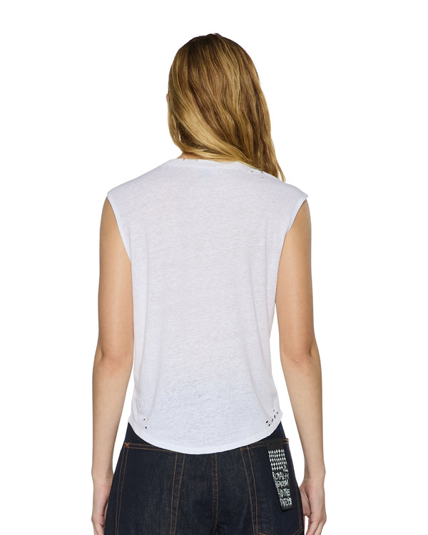 Ksubi Motor Oil Moss Tank White WHITE