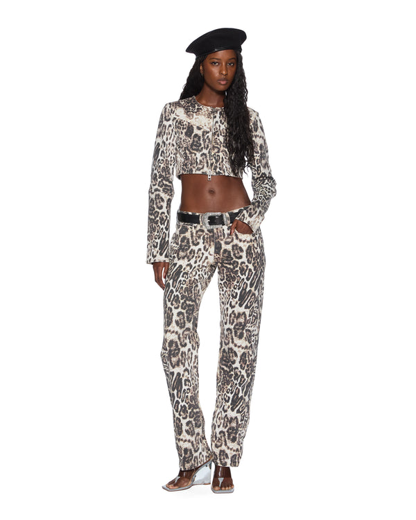 Ksubi Mowalola Crop Jacket Cheetah Assorted