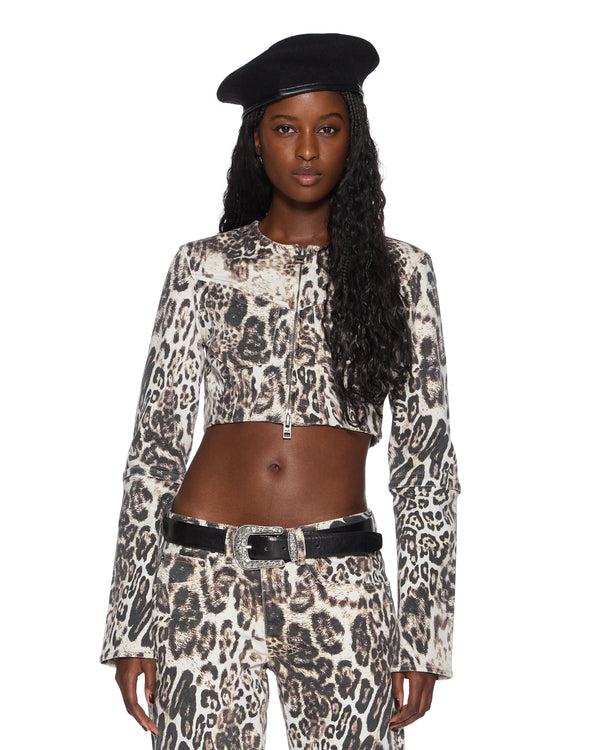 ksubi mowalola crop jacket cheetah Assorted