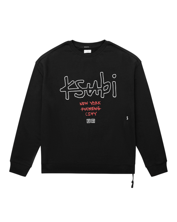 Ksubi Nyc 4x4 Biggie Crew Jet Black Black
