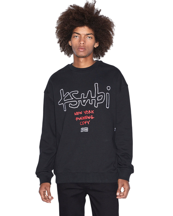 ksubi nyc 4x4 biggie crew jet black Black