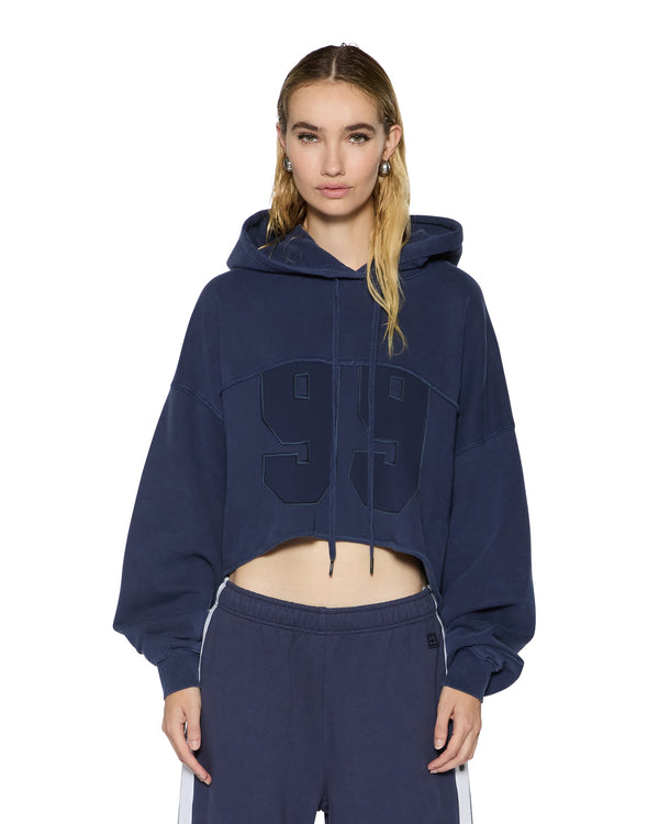 ksubi oh g hoodie cropped ink blue DARK BLUE
