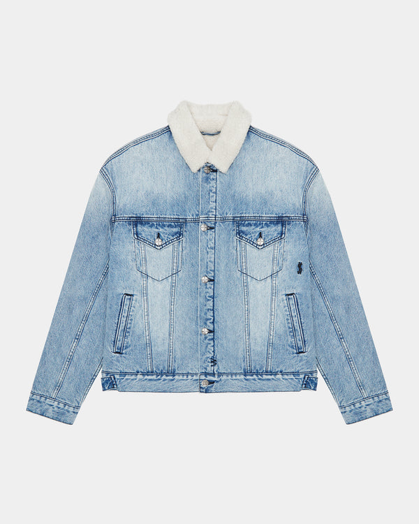 Ksubi Oh G Jacket Sherpa Mid Blue DENIM