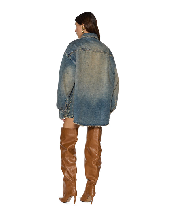 Ksubi Oversized Ls Shirt Dune Denim