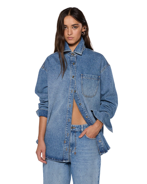 ksubi oversized ls shirt krystal komet DENIM