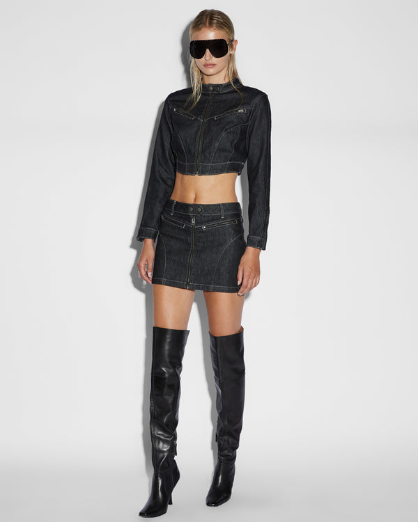 Ksubi Paradigm Skirt Midnight BLACK