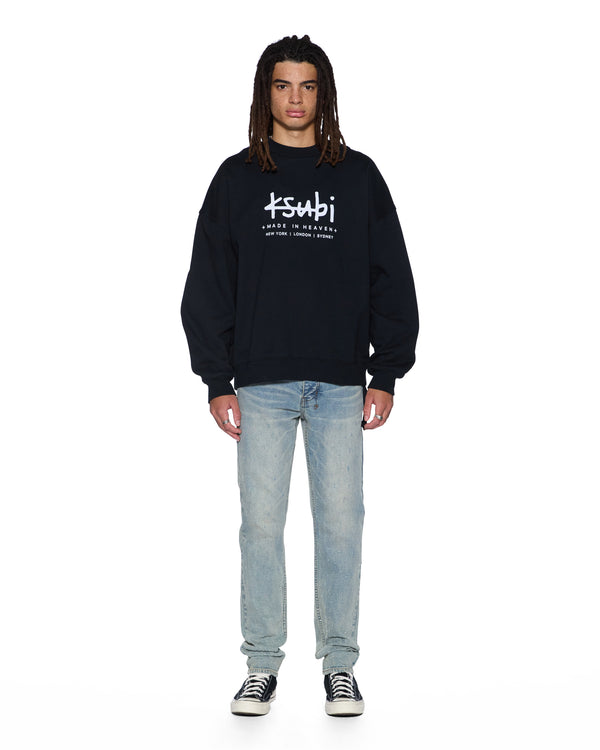 Ksubi Plated Ekcess Crewneck Jet Black BLACK
