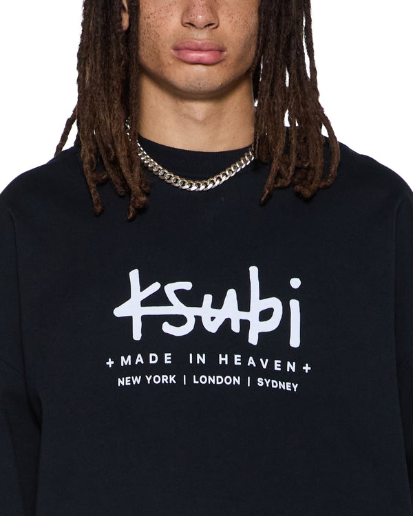 Ksubi Plated Ekcess Crewneck Jet Black BLACK