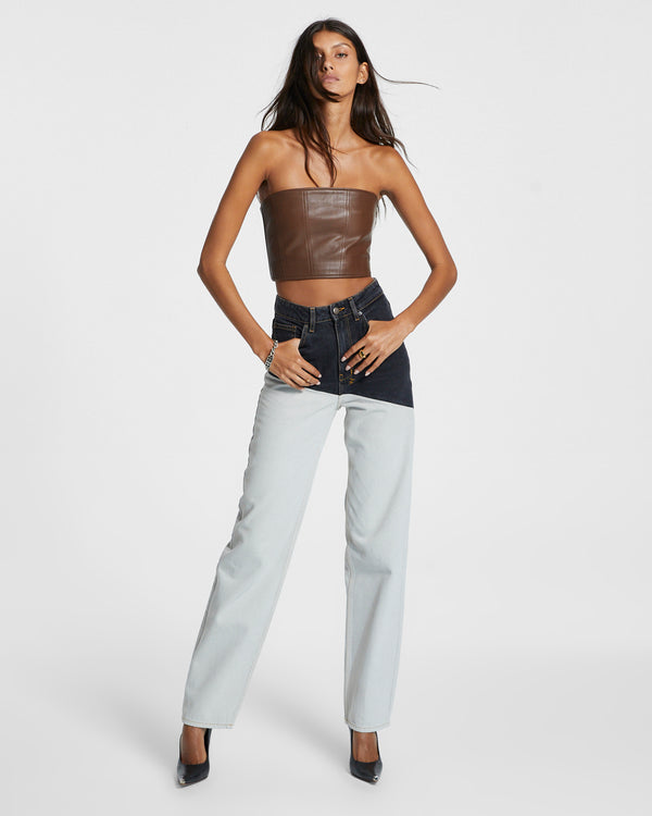 Ksubi Playback Black/bone Spliced MULTI COLOUR