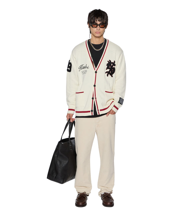 Ksubi Playoff Cardigan Ecru Natural
