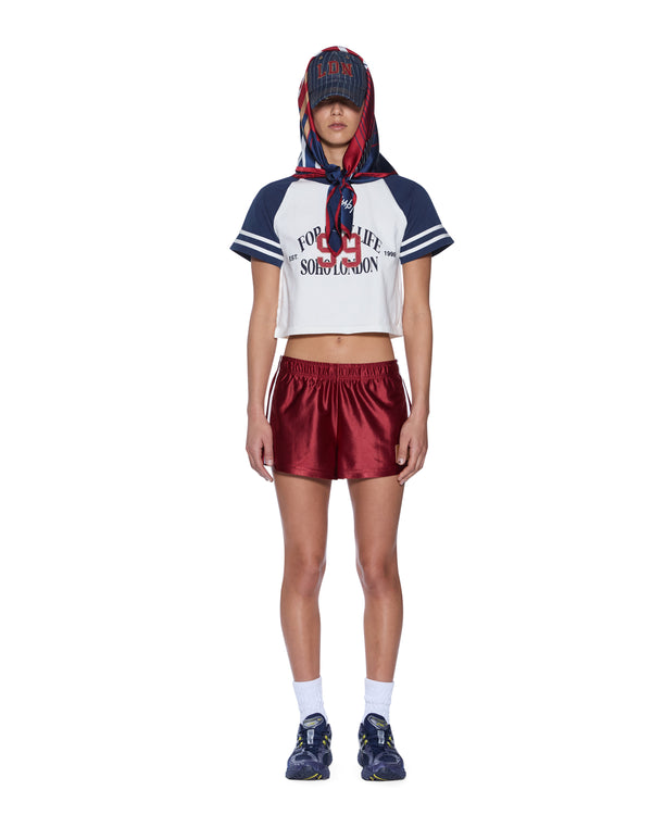 Ksubi Raglan Boxy Ss Tee Vintage White/navy WHITE